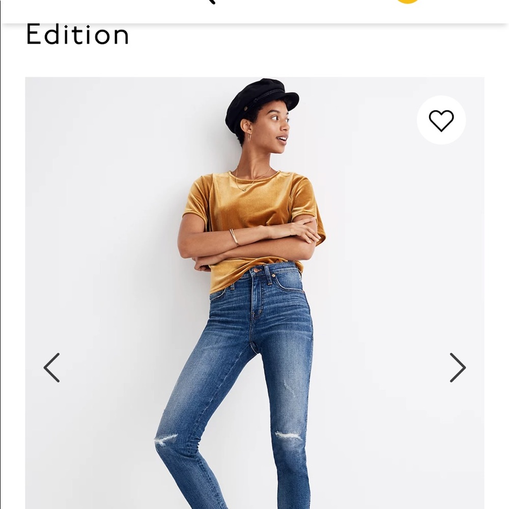 MADEWELL RIP AND REPAIR SKINNY JEANS